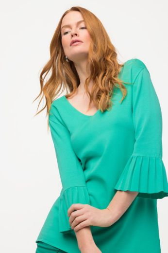 Plus size veliki brojevi Majica 3/4 rukava V ovratnika za punije
