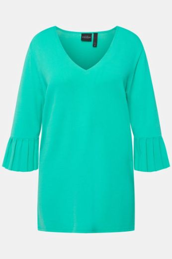 Plus size veliki brojevi Majica 3/4 rukava V ovratnika za punije