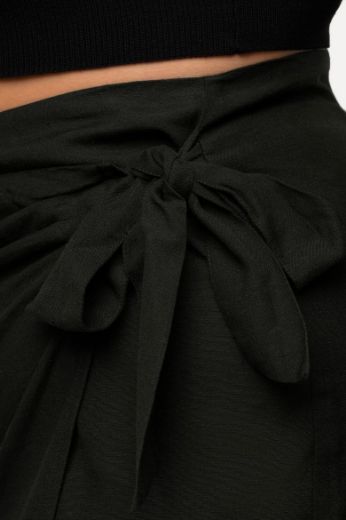 Plus size veliki brojevi Suknja lanena na preklop za punije
