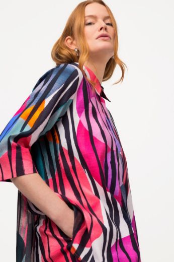 Plus size veliki brojevi Bluza lanena 3/4 rukava za punije