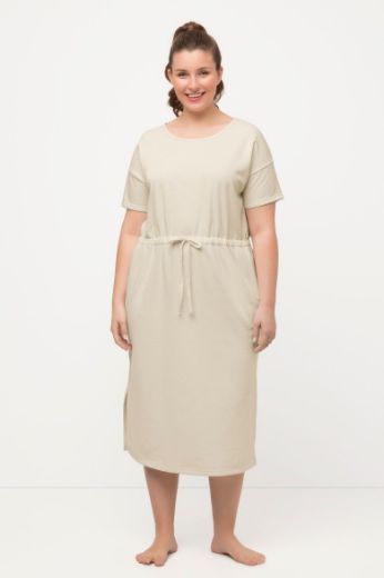 Plus size veliki brojevi Haljina kratkih rukava okruglog ovratnika za punije