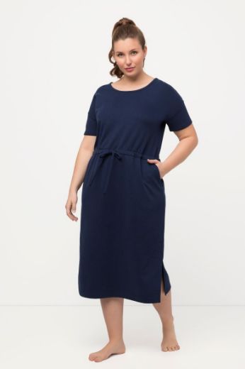 Plus size veliki brojevi Haljina kratkih rukava okruglog ovratnika za punije