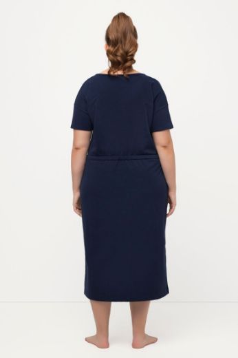 Plus size veliki brojevi Haljina kratkih rukava okruglog ovratnika za punije