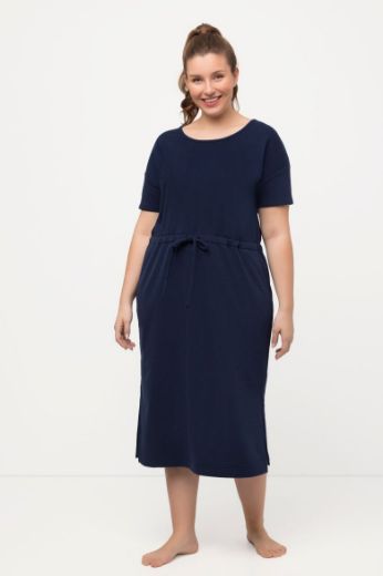 Plus size veliki brojevi Haljina kratkih rukava okruglog ovratnika za punije