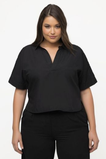 Plus size veliki brojevi Bluza kratkih rukava V ovratnika za punije
