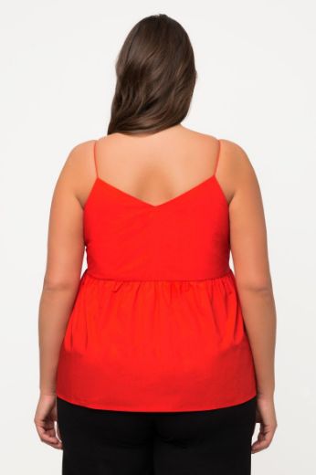 Plus size veliki brojevi Top tankih naramenica V ovratnika za punije