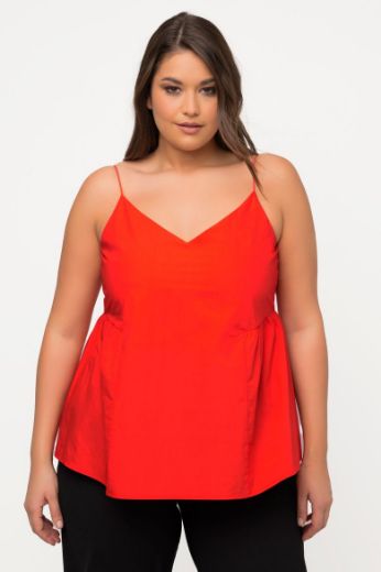 Plus size veliki brojevi Top tankih naramenica V ovratnika za punije