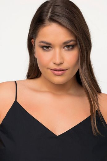Plus size veliki brojevi Top tankih naramenica V ovratnika za punije