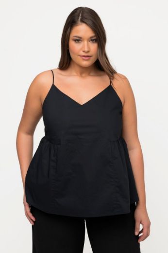 Plus size veliki brojevi Top tankih naramenica V ovratnika za punije