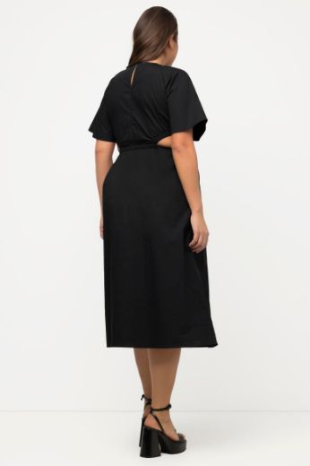 Plus size veliki brojevi Haljina midi okruglog ovratnika za punije