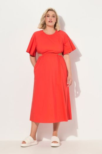 Plus size veliki brojevi Haljina midi okruglog ovratnika za punije