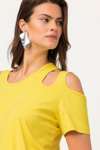 Plus size veliki brojevi Majica s otvorima na ramenima kratki rukavi za punije