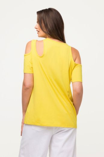 Plus size veliki brojevi Majica s otvorima na ramenima kratki rukavi za punije