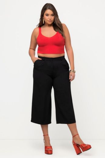 Plus size veliki brojevi Top pleteni V ovratnika za punije