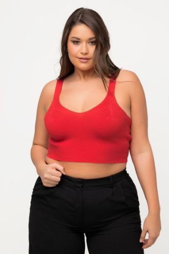 Plus size veliki brojevi Top pleteni V ovratnika za punije