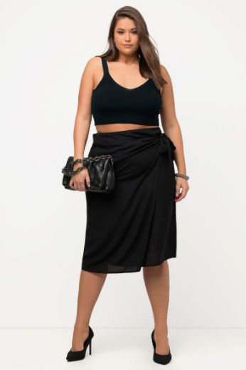 Plus size veliki brojevi Top pleteni V ovratnika za punije