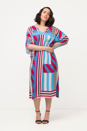 Plus size veliki brojevi Haljina midi 3/4 rukava za punije