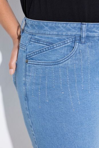 Plus size veliki brojevi Traperice kratkih nogavica za punije