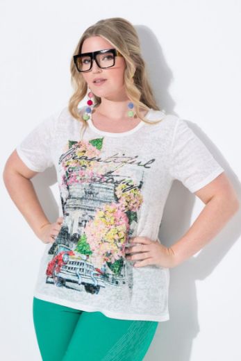 Plus size veliki brojevi Košulja s printom za punije