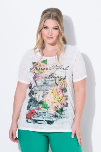 Plus size veliki brojevi Košulja s printom za punije