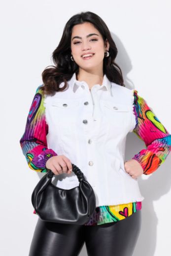 Plus size veliki brojevi Prsluk od trapera za punije