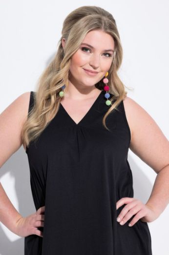 Plus size veliki brojevi Haljina na volane V ovratnika za punije