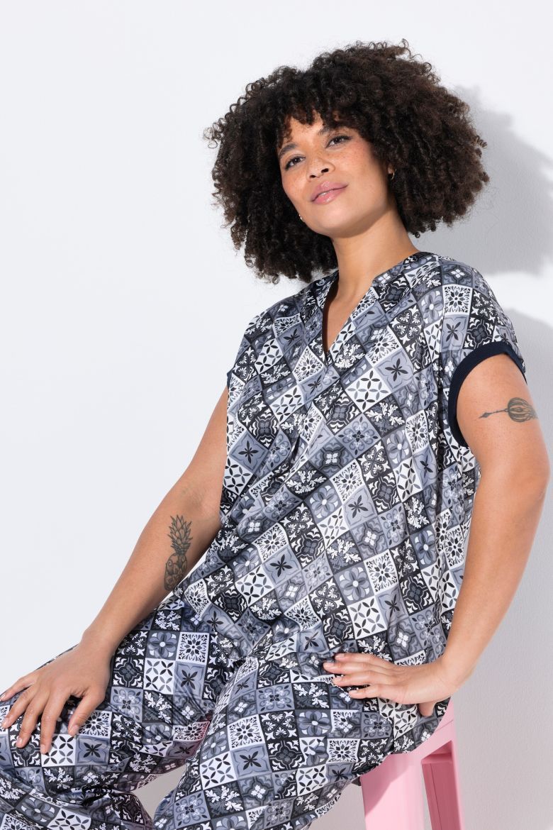 Plus size veliki brojevi Bluza od satena za punije