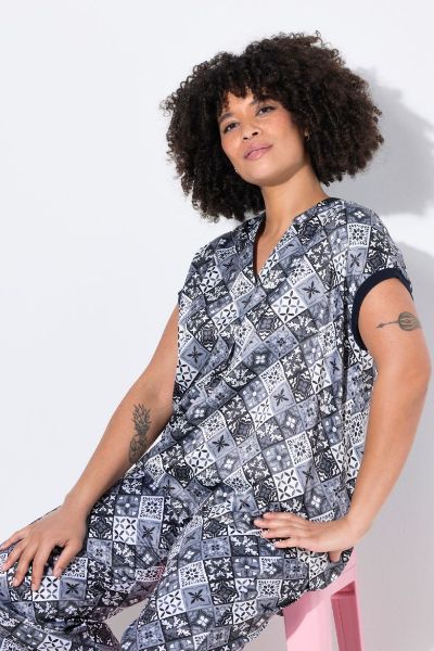 Veliki brojevi Bluza od satena moda za punije
