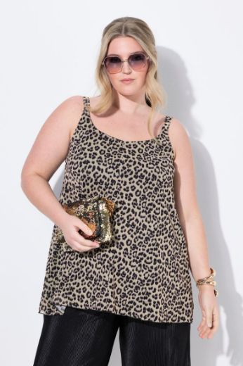 Plus size veliki brojevi Majica bez rukava s leopard uzorkom za punije