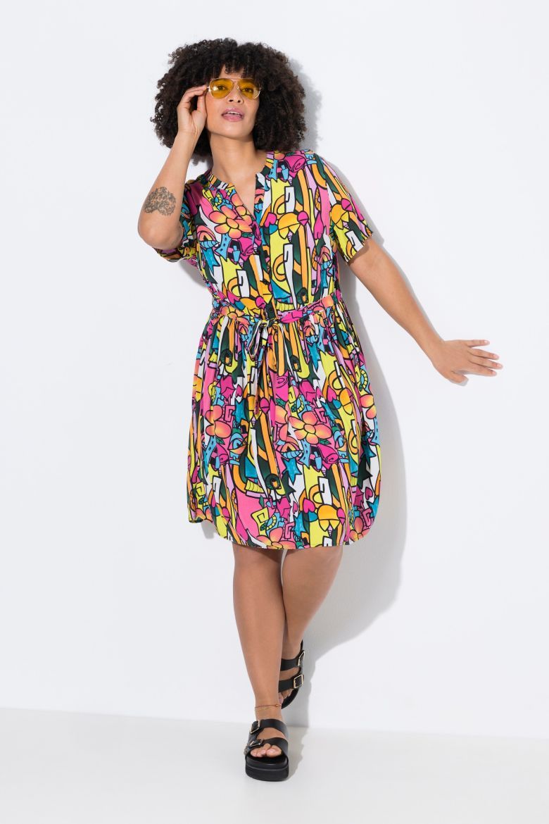 Plus size veliki brojevi Haljina šarenog printa za punije