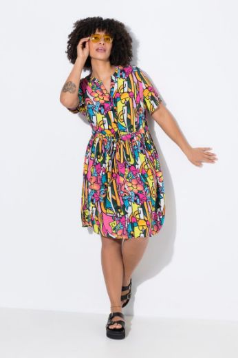 Plus size veliki brojevi Haljina šarenog printa za punije