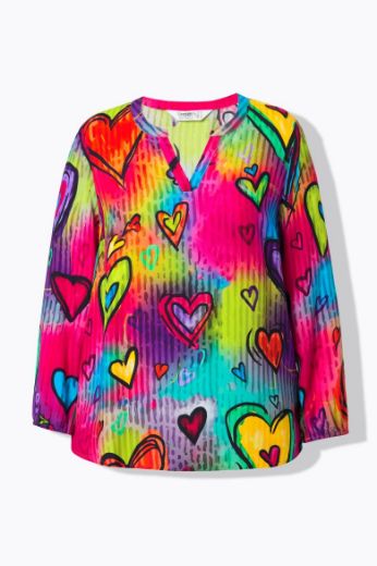 Plus size veliki brojevi Bluza sa printom srca za punije