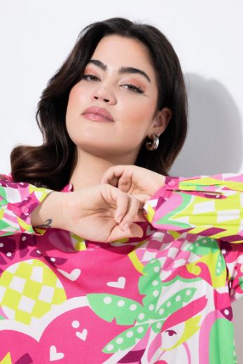 Plus size veliki brojevi Bluza s uzorkom papige za punije