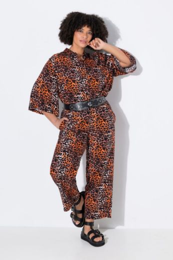 Plus size veliki brojevi Hlače ravnih nogavica s leopard uzorkom za punije