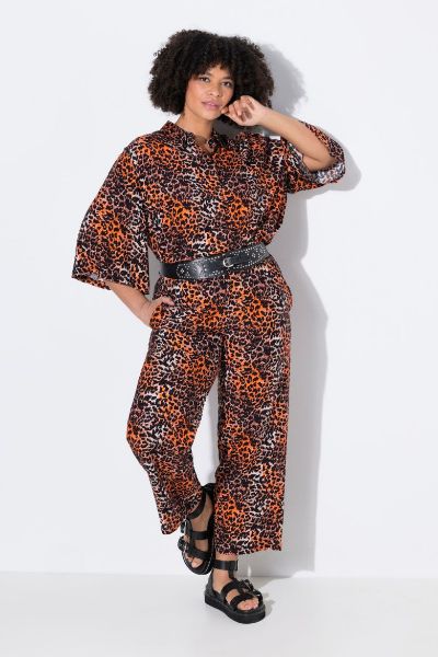 Veliki brojevi Hlače ravnih nogavica s leopard uzorkom moda za punije
