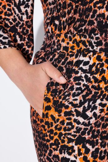 Plus size veliki brojevi Hlače ravnih nogavica s leopard uzorkom za punije