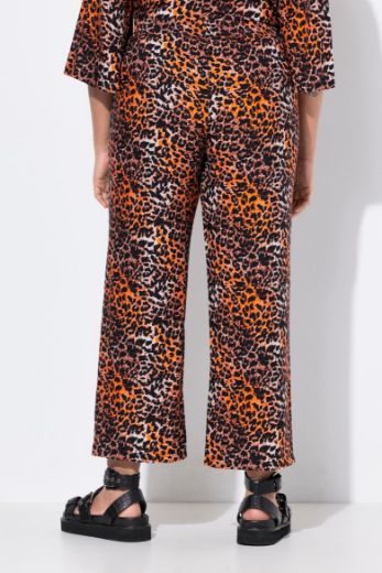 Plus size veliki brojevi Hlače ravnih nogavica s leopard uzorkom za punije