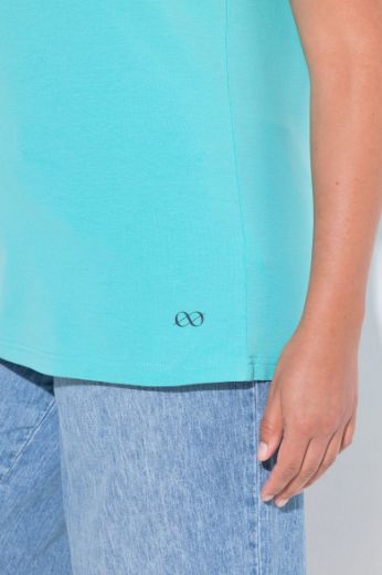 Plus size veliki brojevi Majica sa v izrezom i kratkih rukava za punije