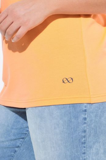 Plus size veliki brojevi Majica sa v izrezom i kratkih rukava za punije