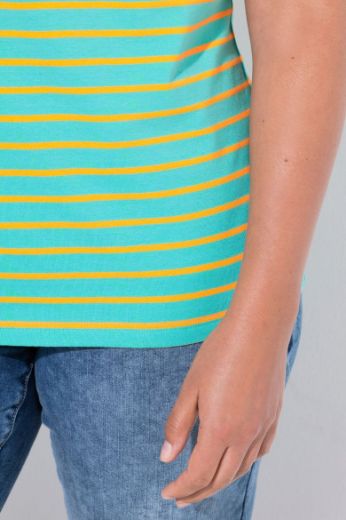 Plus size veliki brojevi Majica prugasta kratkih rukava za punije