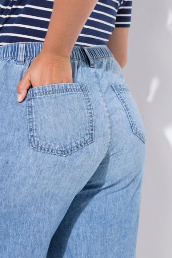 Plus size veliki brojevi Hlače bermude od mješavine lana za punije