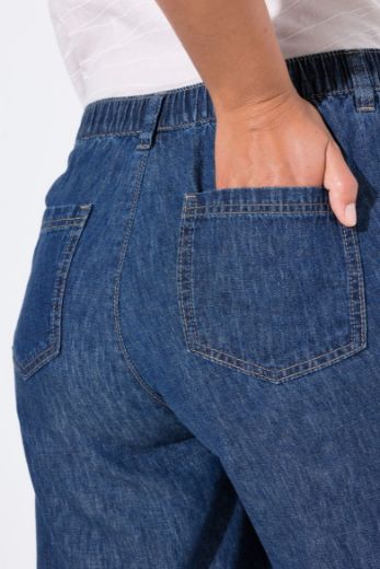 Plus size veliki brojevi Hlače bermude od mješavine lana za punije
