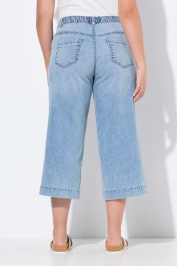 Plus size veliki brojevi Traperice skraćenih širokih nogavica za punije