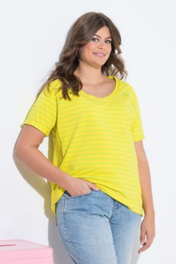 Plus size veliki brojevi Majica kratkih rukava V ovratnika za punije