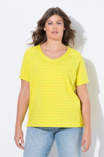 Plus size veliki brojevi Majica kratkih rukava V ovratnika za punije