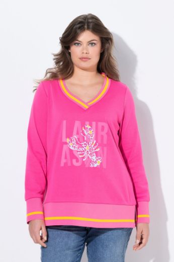 Plus size veliki brojevi Majica dugih rukava V ovratnika za punije