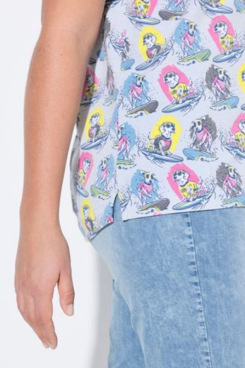 Plus size veliki brojevi Majica kratkih rukava okruglog ovratnika za punije