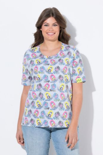 Plus size veliki brojevi Majica kratkih rukava okruglog ovratnika za punije