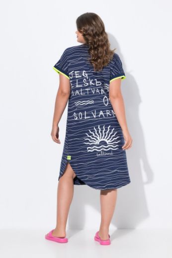 Plus size veliki brojevi Haljina kratkih rukava V ovratnika za punije