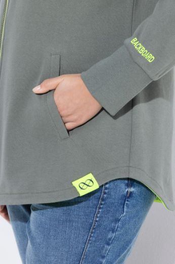 Plus size veliki brojevi Majica dugih rukava s patentnim zatvaračem i povišenim ovratnikom za punije